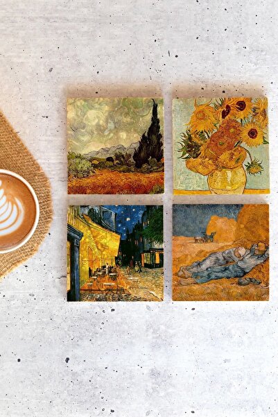 Twin Store Van Gogh 4-Piece Stone Coasters