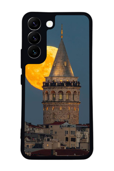 Aksel Kılıf متوافق مع هاتف سامسونج جالاكسي S22 مطبوع ، أسود غير لامع، سيليكون...