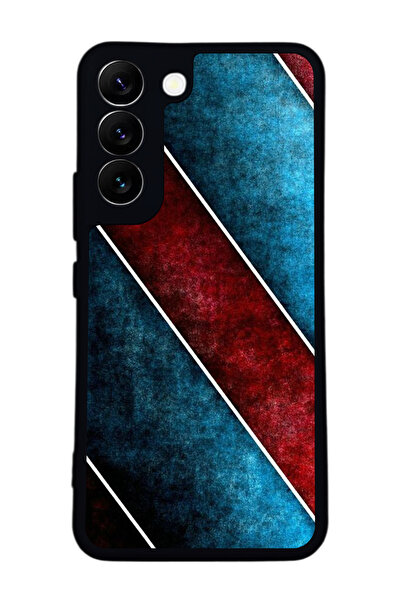 Aksel Kılıf متوافق مع هاتف سامسونج جالاكسي S22 مطبوع ، أسود غير لامع، سيليكون...