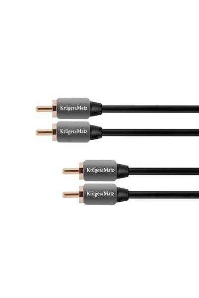 Kruger&Matz Cablu 2RCA-2RCA, Kruger&Matz, 3 m, Negru