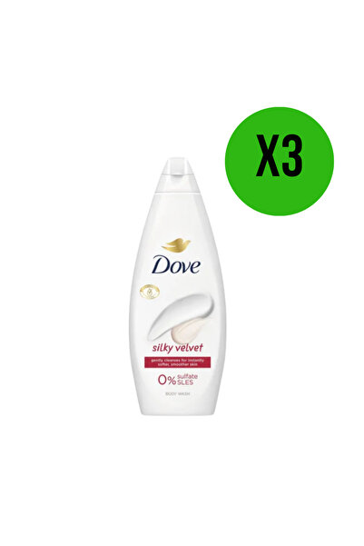 Dove 3X PACK - Silky Velvet 720 ml – Velvety Shower Gel for Intense Hydration