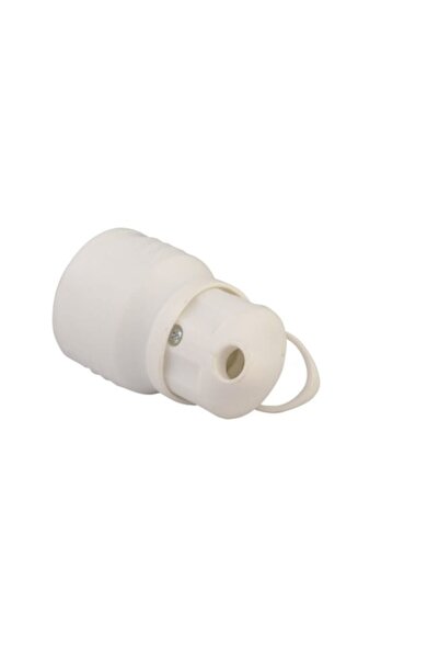 Well Conector Schuko mamă cu inel de fixare, ieșire laterală, alb 16A 3500W -