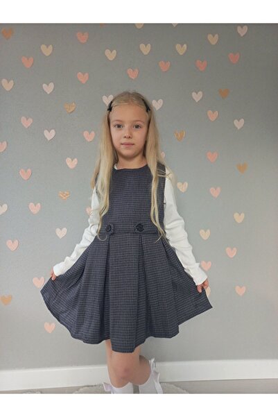 ARBİ kids Kız çocuk kazayağı elbise penye kumaş şık elbise