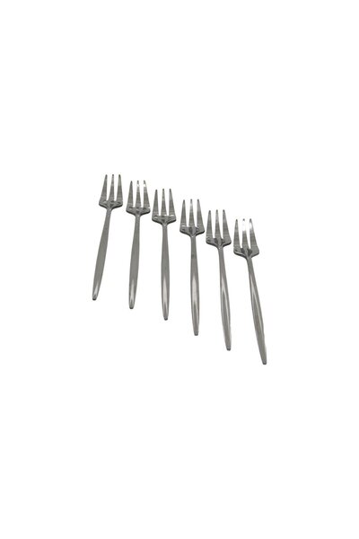 posy 6Pcs Metal Dessert Forks (5343)