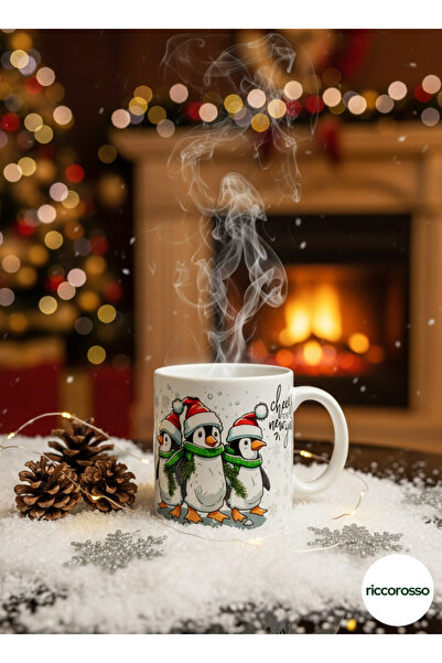 Riccorosso Yılbaşı Temalı Dekoratif Kupa Bardak - Seramik ve Baskılı