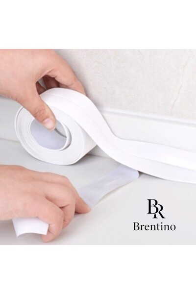 Brentino BEYAZ SUSIZDIRMAZ LAVABO KENAR BANDI 3,2M KENDİNDEN YAPIŞKANLI MUTFA...