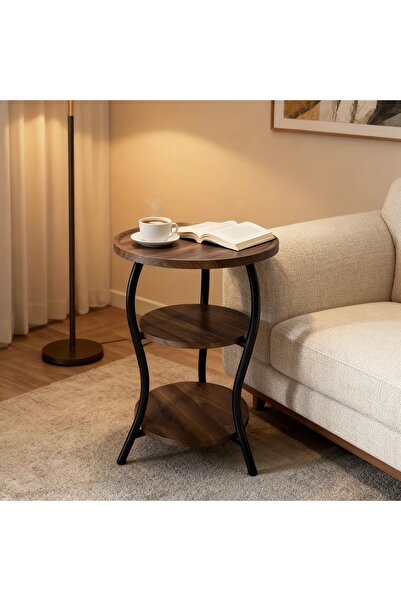 Bleco Modern Minimalist Round 3-Tier Coffee Table