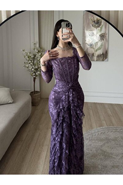 LAHFH فستان دنتيل ساتر