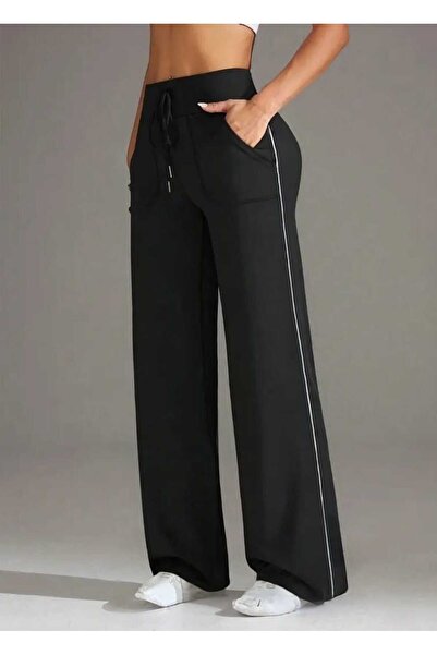 Lerix mod Γυναικεία φόρμα στο κάτω μέρος LERIXMOD-BLACK με πλαϊνές ρίγες, χτε...