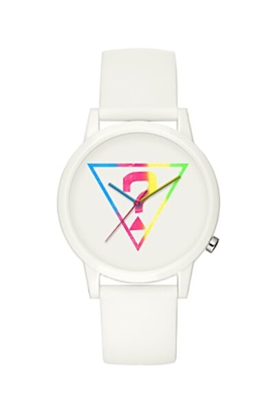 Guess Originals unisex quartz watch with logo dial, White