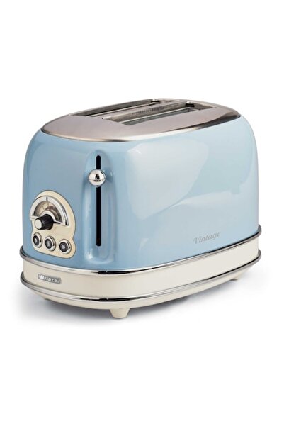 ARIETE 155.BL Prăjitor de pâine vintage cu 2 felii, 810 W, albastru pastel