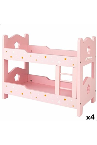 WOOMAX Set de 4 paturi suprapuse, roz, 31 x 26 x 16 cm, 3+ ani