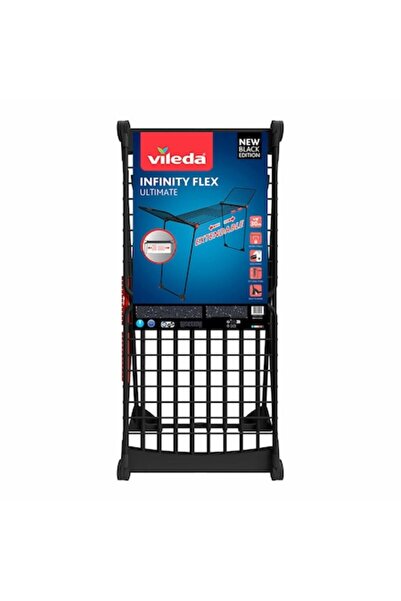 Vileda Sârmă de rufe extensibilă Infinity Flex Ultimate, 30 m, cu roți, negru...