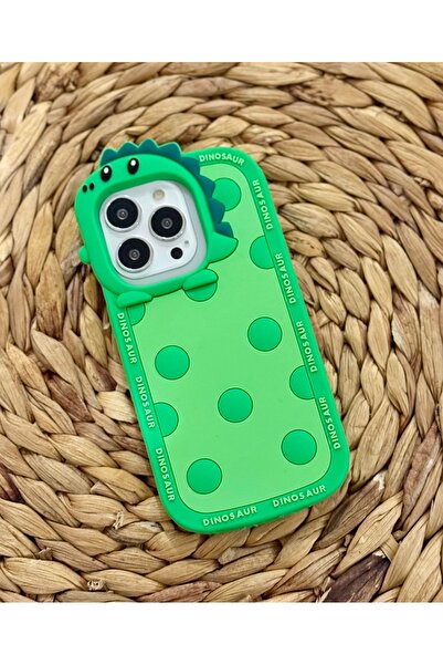 HYPERSOFT حافظة فاخرة من السيليكون الناعم بنمط ديناصور أخضر لطيف متوافقة مع ه...