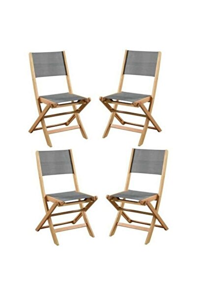 BigBuy Set de 4 scaune de grădină, BigBuy, Gri, 50x57x90 cm