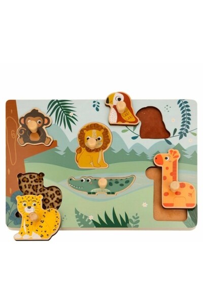 WOOMAX Set de 12 puzzle-uri, WOOMAX, Lemn, Multicolor