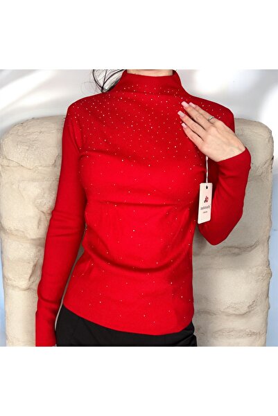 DENRA Soft knitted suitcase with rhinestones