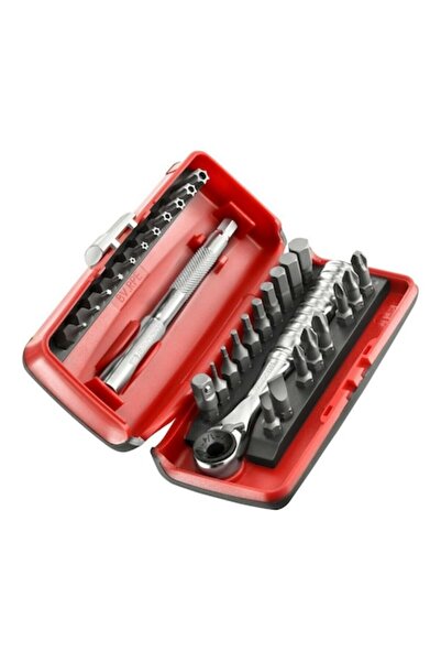 Facom set chei tubulare cu clichet, 31 piese, plastic