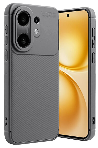 Genel Markalar HarmonyAura Vivo X200 FE Auto Focus Karbon Kapak -Gri