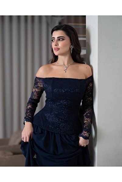 LAHFH فستان دنتيل ساتر