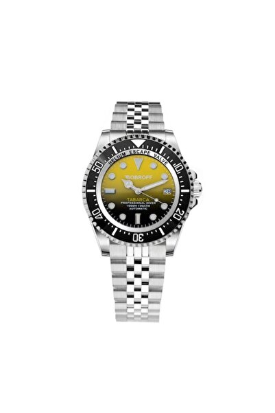 Bobroff Ceas bărbătesc BF0008-BFSTJ, automat, oțel inoxidabil, 44 mm, galben/...