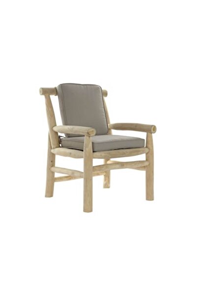 DKD Home Decor Fotoliu de grădină, gri deschis, 65x80x92 cm