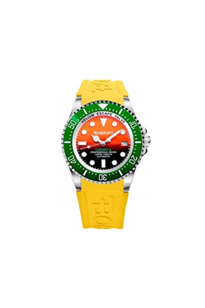 Bobroff Men's Watch BF0004bv-BFSTA, 44 mm, Automatic, 100 atm, Yellow/Green