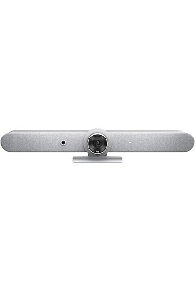 logitech Rally Bar Video Conferencing System, Ultra-HD 4K, 5x Optical Zoom, White