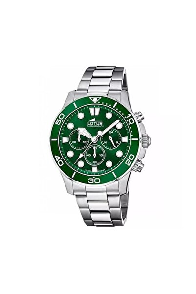 Lotus Ceas bărbătesc 18756/2, Verde/Argintiu, 45 mm