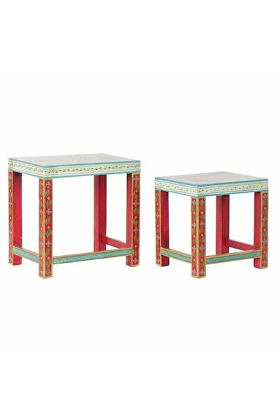 DKD Home Decor Set de 2 măsuțe laterale DKD Home Decor, acrilic și lemn de ma...