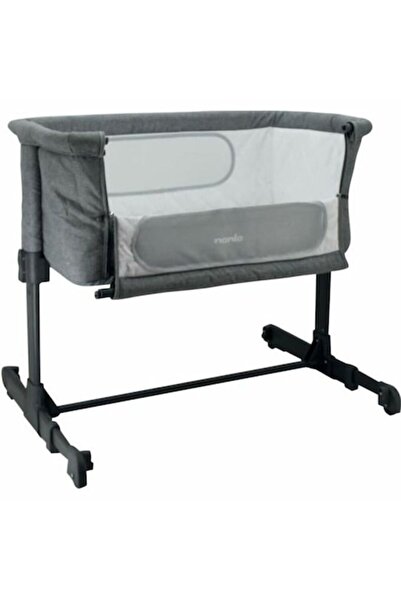 NANIA Dodi Baby Crib Grey Adjustable 5 Positions 86 x 80 x 42 cm