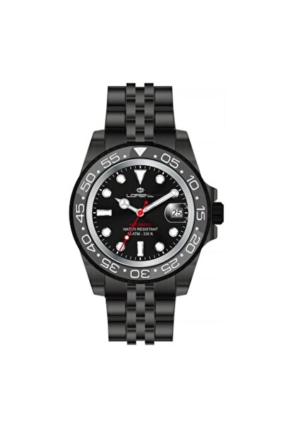 LORENZ Ceas bărbătesc 26130AA, negru, 43 mm, automat, rezistent la apă 10 atm