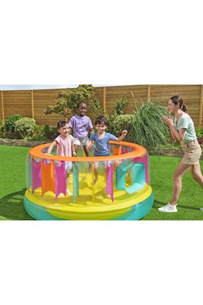 BESTWAY Inflatable Kids Trampoline, Vinyl, 180 x 86 cm, Multicolor