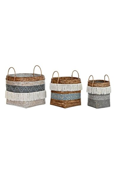 DKD Home Decor Set of 3 Storage Baskets DKD Home Decor, Multicolor, 49x49x57cm