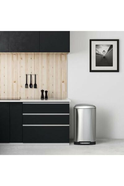 KITCHEN MOVE Coș de gunoi Greenwich din oțel inoxidabil, 40L, argintiu