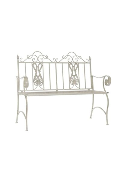 DKD Home Decor Garden bench, DKD Home Decor, Metal, 118 x 53 x 98 cm, White