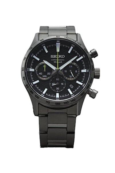 Seiko SSB413P1 Men's Stainless Steel Black 43mm Chronograph