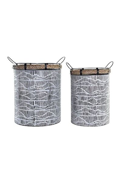 DKD Home Decor Set coșuri decorative, DKD Home Decor, sfoară/fier, multicolor...