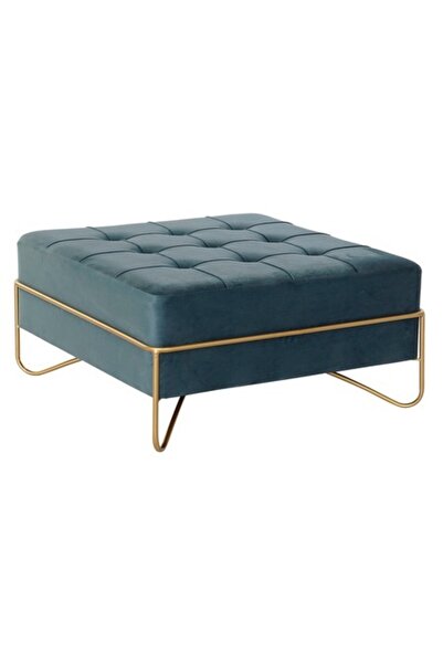 DKD Home Decor Garden bench, DKD Home Decor, Polyester/Metal, Blue/Gold, 80 x...
