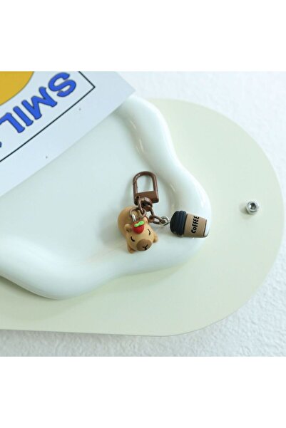 Choice D Cartoon Kapibala Key Chain Capybara Phone Pendant Headphone Case Cha...