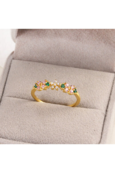 Choice 4 Sparkling Colorful Dazzling CZ Finger Flower Rings For Women Luxury ...