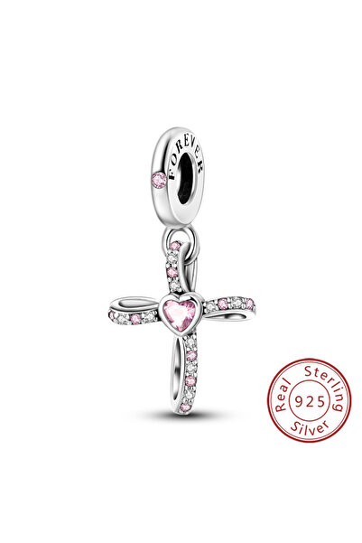 Choice KTC456 قلادات خرز أصلية من الفضة الإسترلينية عيار 925 بتصميم صليب المل...