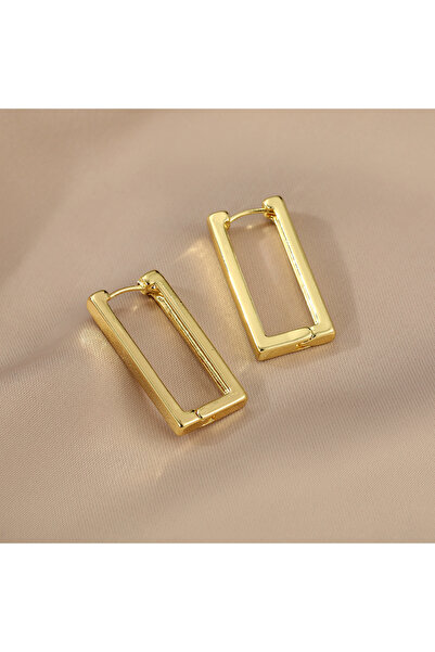 Choice Gold Fashion Metal Square Geometric Earrings For Women Rectangular Gold Color Metal Earrings 2023 Ne