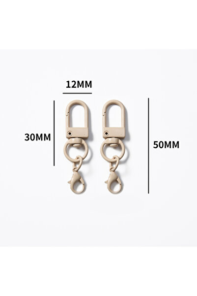 Choice 30x50 مم - 10 قطع قهوة فاتحة 10 قطع خطافات مشبك حلقة تسلق ملونة سلسلة ...