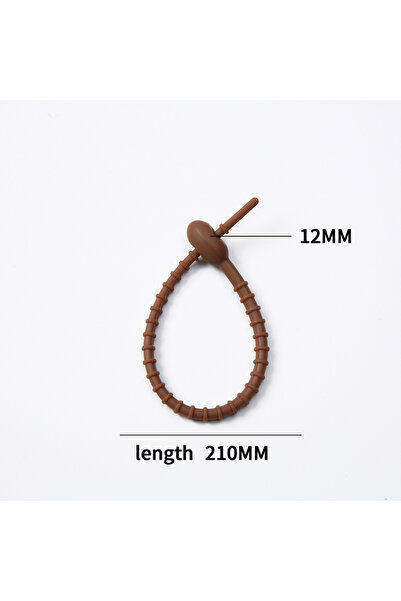 Choice 1 pcs Coffee color 1/5/10/20/50pcs KeyChain Tag Rope Silicone rubber W...