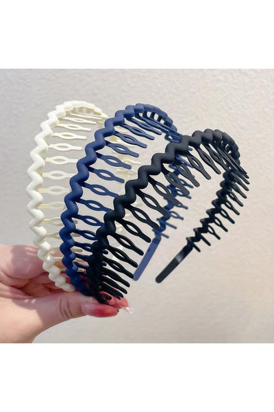 Choice عصابات شعر 3 قطع 1/2/3 قطع مشبك شعر بلون غير لامع عصابة رأس نسائية غير...