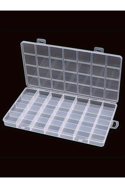 Choice صندوق تخزين شفاف أبيض اللون، صندوق منظم بلاستيكي شفاف لتخزين الأقراط ا...