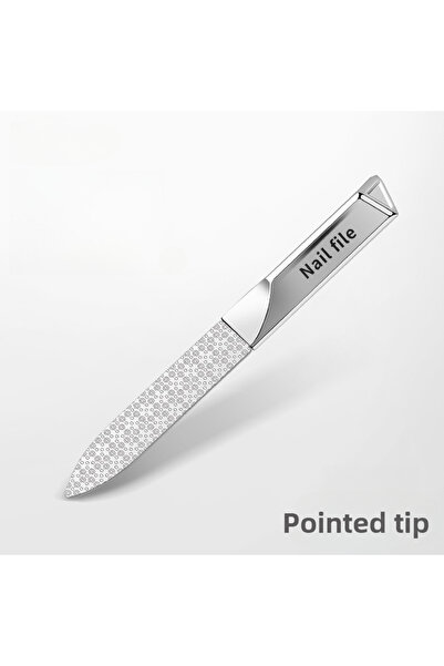 Choice مبرد أظافر مزدوج الجوانب من الفولاذ المقاوم للصدأ باللون الفضي، ملحقات...