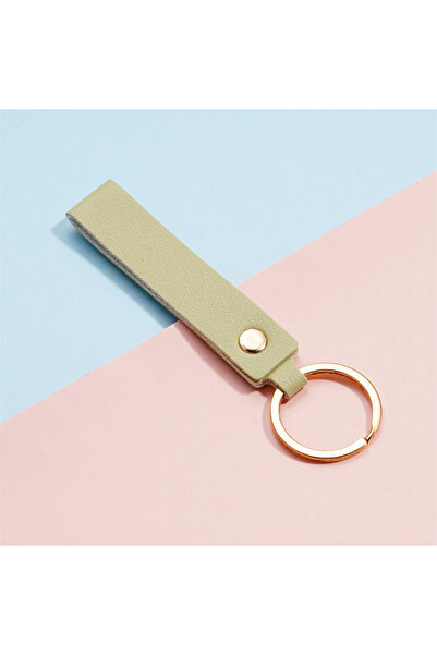 Choice سلسلة مفاتيح من الجلد الصناعي باللون الأخضر الفاتح، 5 قطع/مجموعة، هدية عمل، سلسلة مفاتيح جلدية للرجال والنساء، حزام مفاتيح السيارة، حزام الأمان