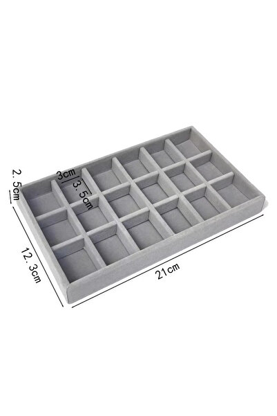 Choice رمادي 18 شبكة قطعة واحدة من المجوهرات المخملية ذات الأنماط المتعددة صي...